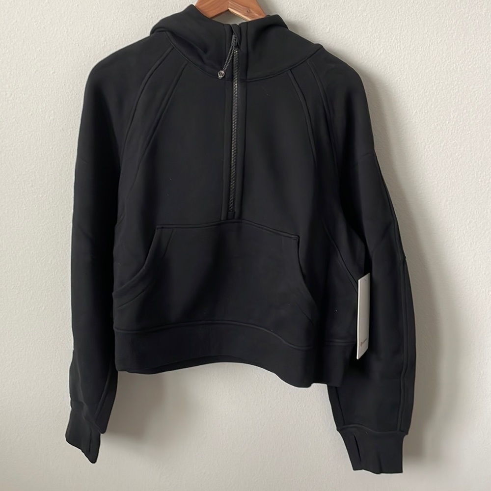 NWT Lululemon Scuba Oversized 1/2 Zip Hoodie Black Size M/L